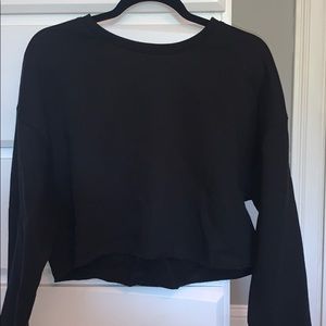 Forever 21 black crop hoodie